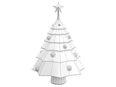 Stylized Xmas Tree V1 Low-poly 3D model