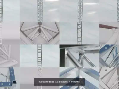 Square truss Colectiion 3D Model Pack