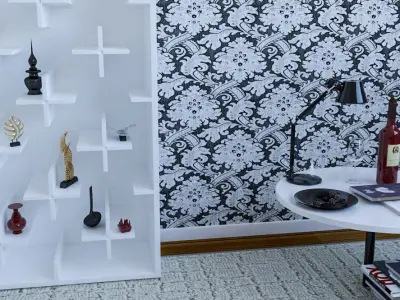Resting Room Low-poly 3D model