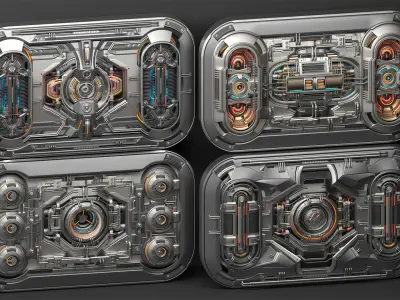 Sci-Fi Kitbash Mega Elements 4 - Full Pack 3D model