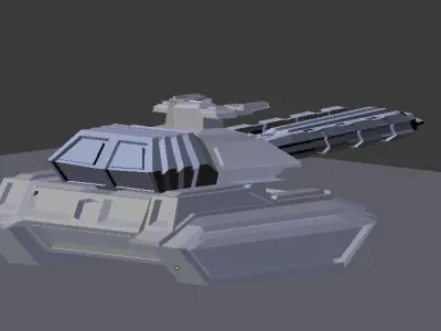 Sci fi Fighter Tank 3D print model