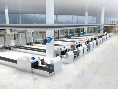 Airport Departures Lounge 3D model
