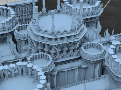 Grand Celtic Fortress 3D model