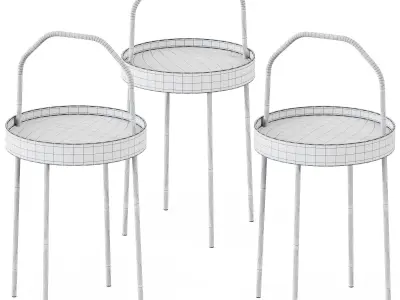 Wooden Coffee Table Burvik by Ikea 3D model