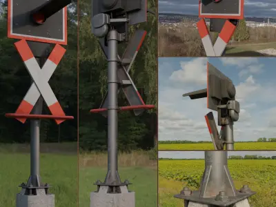 Low and High-Poly Andreaskreuz Version 1 2 and 3 3D Model Pack