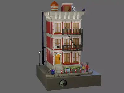 The concept of an animated house Free 3D model