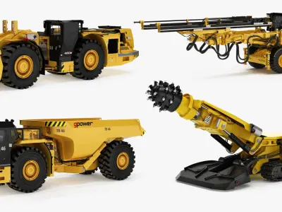  Underground Mining Machines Collection 