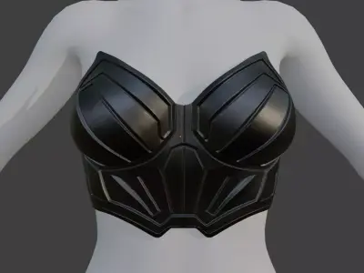 SLEEK SCI-FI BREASTPLATE 3D print model