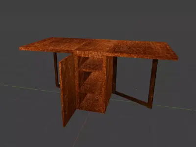Soviet Table PS1 Style Low-poly 3D model