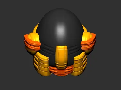 helmet high poly sculpt 3d printable ver 7 3D model 3D model 135