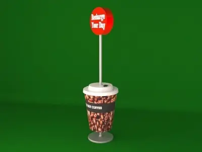 Recharge Station - Cup Low-poly 3D model