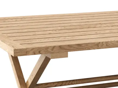 Alesso wooden dining table  3D model