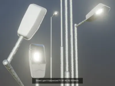 Street Light 5 Galvanized Package