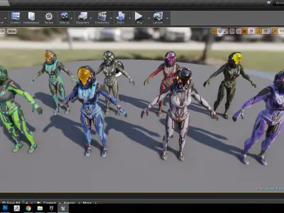 Armors Bundle 2 Low-poly 3D model