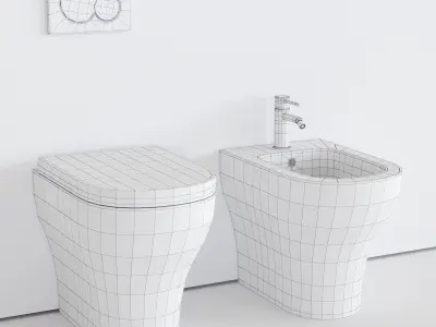 Ceramica Cielo Enjoy bidet and toilet 3D model