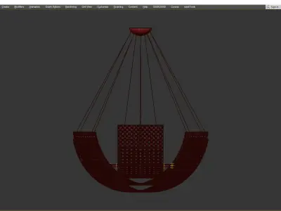 Zeev Monarch Chrome and Crystal LED Chandelier Low-poly 3D model