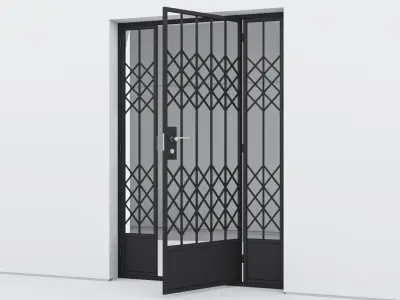 Aluminium door 30 3D model