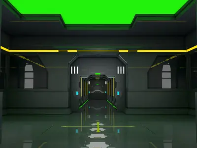 Sci Fi Corridor 3D model 125