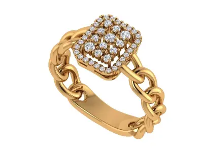 Cuban Diamond Ring 3D print model