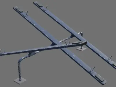 Seesaw 1B Low-poly 3D model