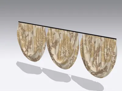 Curtain Low-poly 3D model