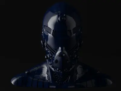 Robot bust 3D print model