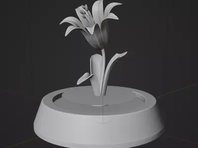 Decorative Flower Night Lamp 3D Model 3D model