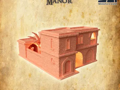 Arabian Manor Tabletop Terrain 28 MM 3D print model