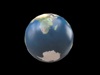 Earth v1 001 Low-poly 3D model
