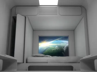 Sci Fi Bedroom 3D model