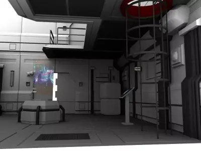 Scifi enviroment pack Low-poly 3D model