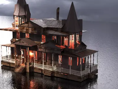 Victorian Mansion horror 3D model