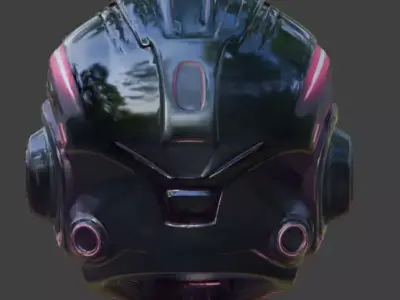 Cyber-Tech Tactical Helmet 3D Model Low-poly 3D model