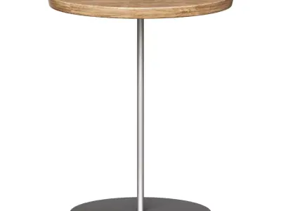 Pal 6751 Side Table - Brushed Steel Oak Light Oil 3D model