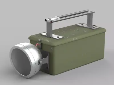 old torch Low-poly 3D model