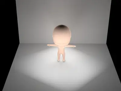 Baby Character Low Poly Low-poly 3D model