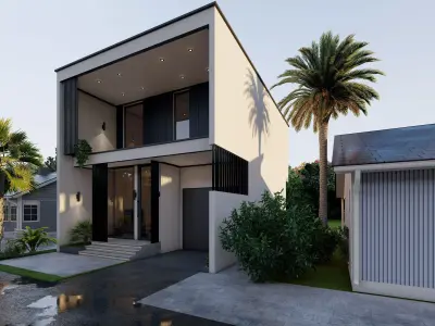 Modern Minimali Villa house -3D model 3D model