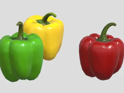 Capsicum Low Poly Low-poly 3D model