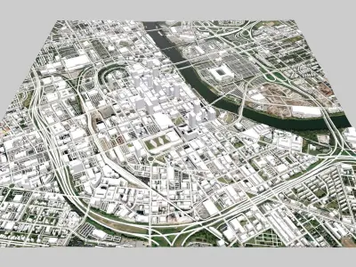 Cityscape Nashville Tennessee USA 3D model