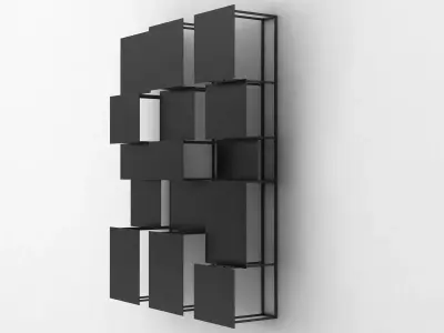 Bukva four bookshelves 3D model