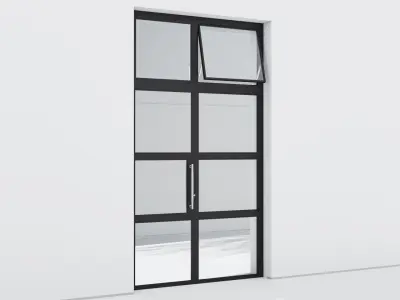 Aluminium door 305 3D model