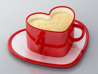 Heart Shape Cup Free 3D model