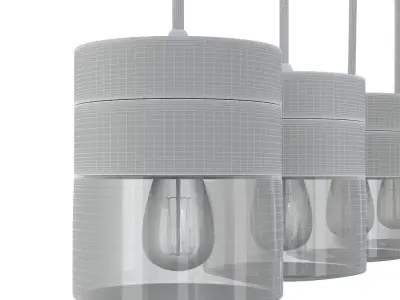 CHAPEAU SATIN COPPER HANGING LIGHT FIXTURE 3D model