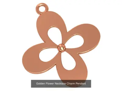 19 Flower Charm Pendant Necklace  3D Model Pack