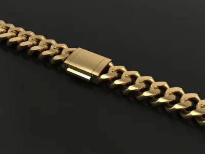 Cuban Chain Bracelet Necklace Link SIZE 7MM Width 3D print model