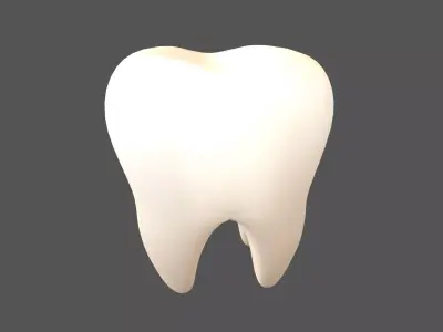 Tooth Emoji v1 001 Low-poly 3D model