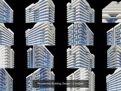 Residential Building Design 3D Model Pack