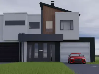 exterior home design Low-poly 3D model