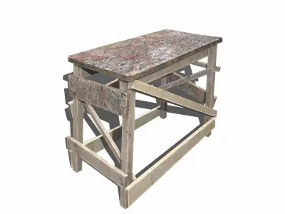 CONSTRUCTION TABLE Low-poly 3D model