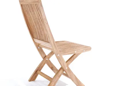 Round table with chairs 3D model